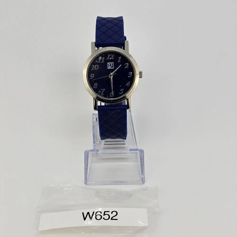 NY &‎ C Women's Watch 35MM Blue Dial Blue Plastic Bands New Battery